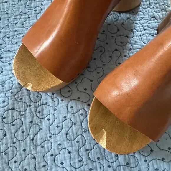 Isabel Marant Okya Clogs in Natural Open Toe Leather Upper Size 40 casual summer - Picture 5 of 12